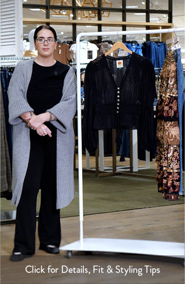 Lace Puff Sleeve Top, sales video thumbnail