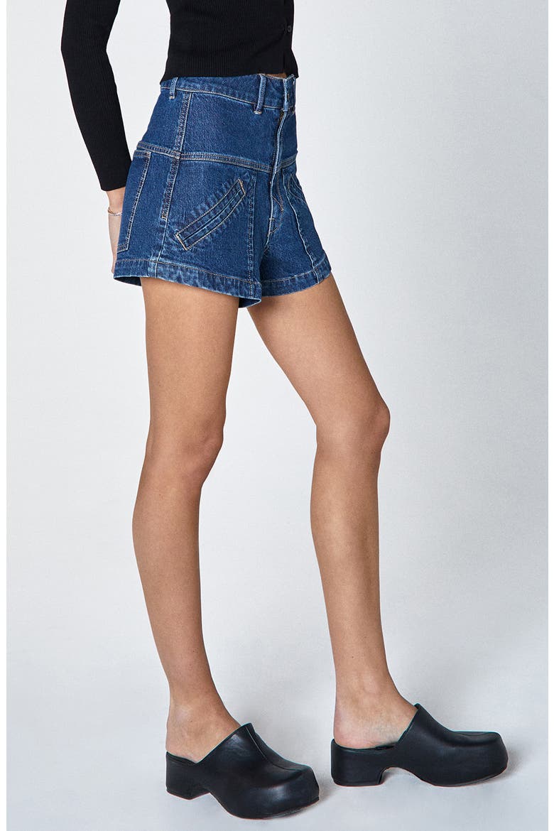 Nora High Waist Denim Shorts, Alternate, color, FLEX