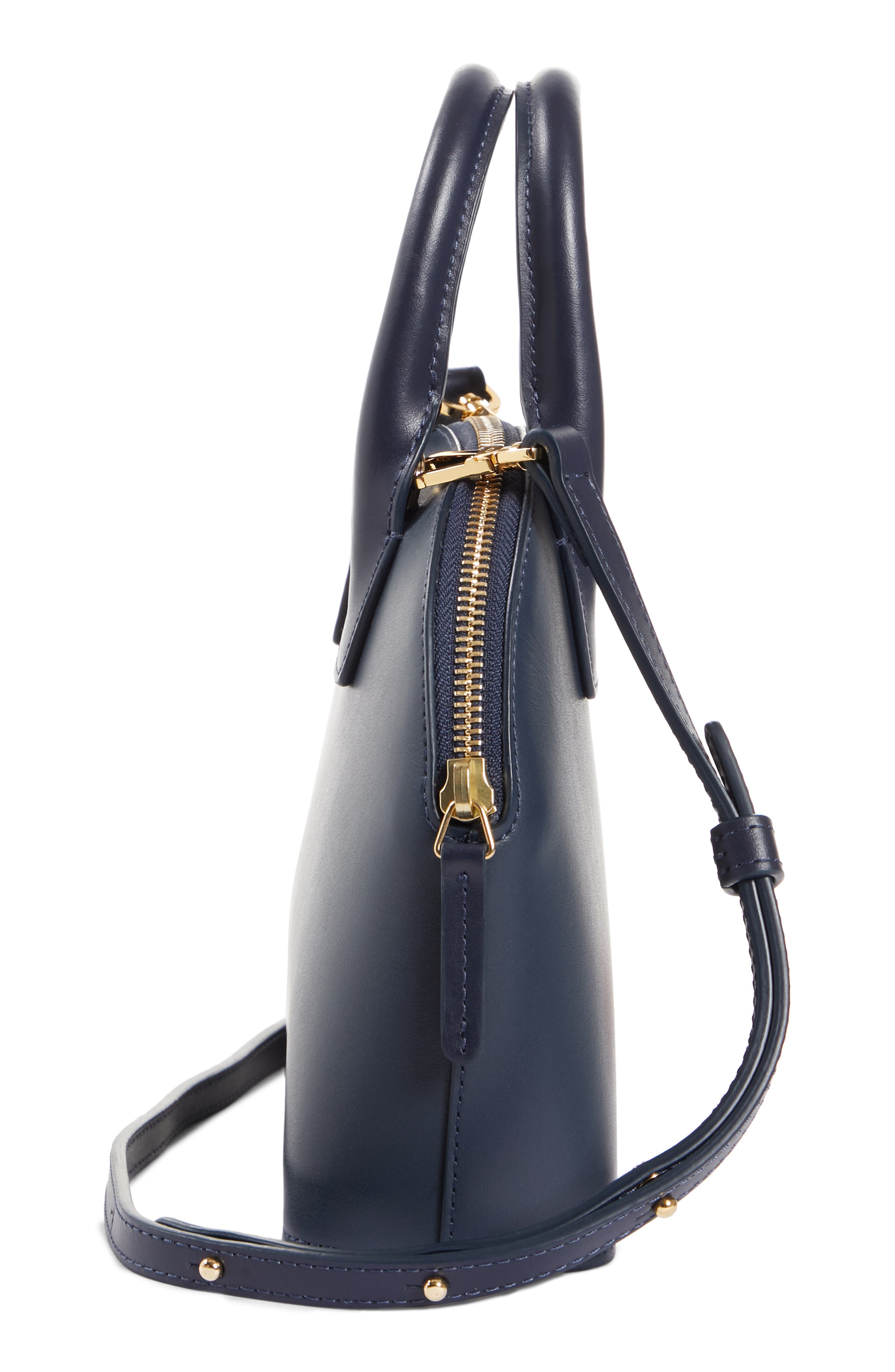 Mansur Gavriel Mini Top Handle Rounded Leather Bag, Alternate, color, 