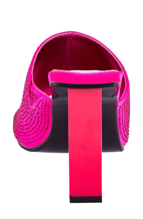 Shop Lady Couture Rhinestone Wedge Slide Sandal In Fuchsia