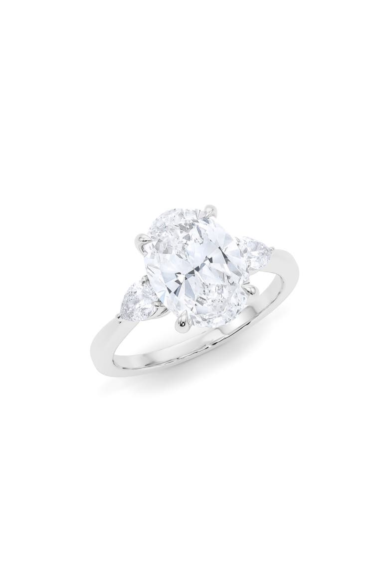 Oval & Pear Cut Lab Grown Diamond Ring, Main, color, 2.50 CTW 18K WHITE GOLD