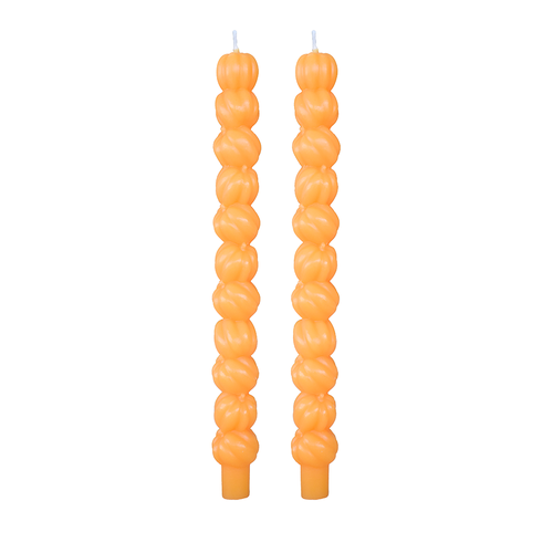 Jollity & Co . Stacking Pumpkin Taper Candle Set In Multi