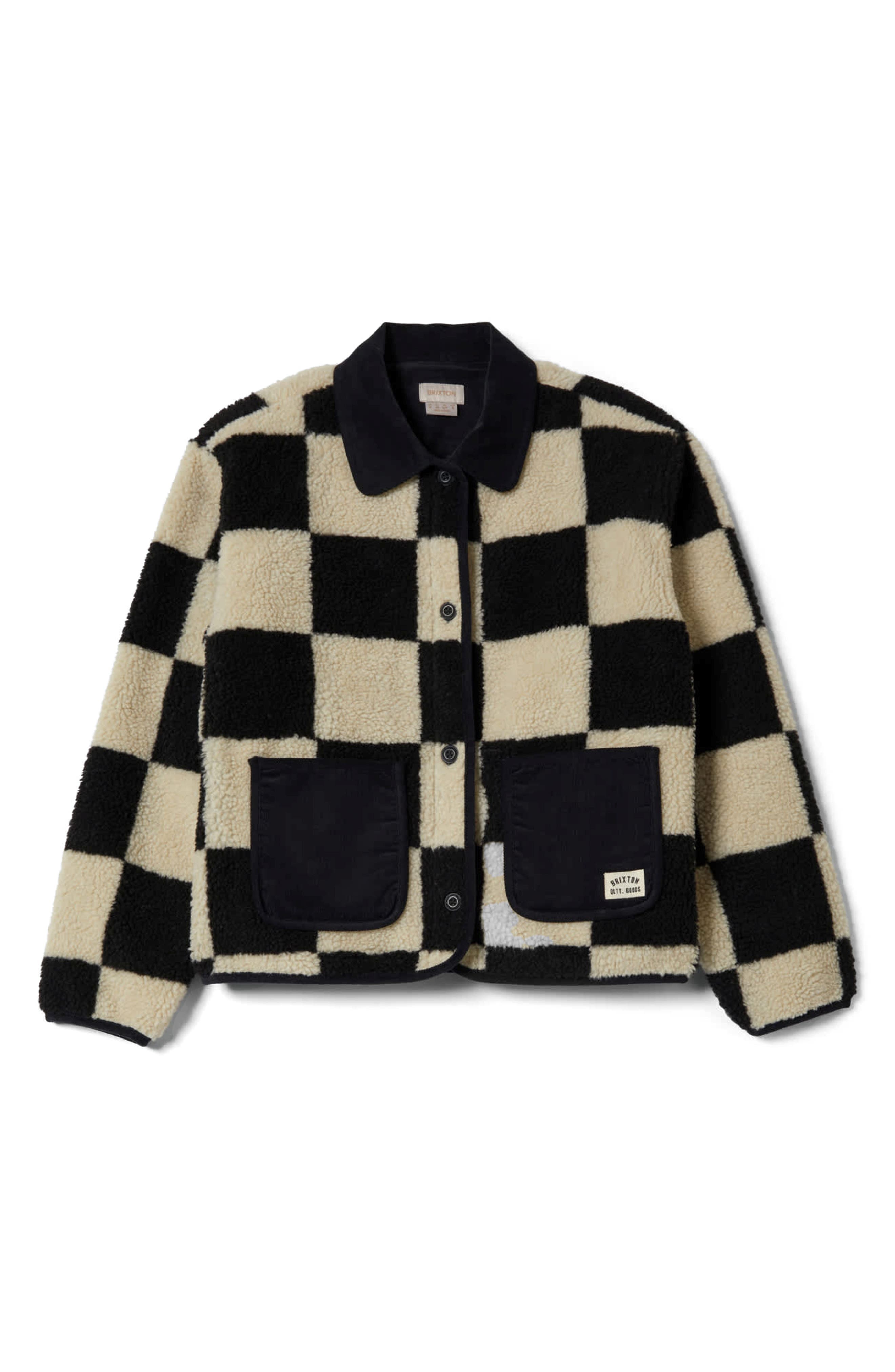 Brixton Delilah Plaid High Pile Fleece Jacket (Women) | Nordstrom