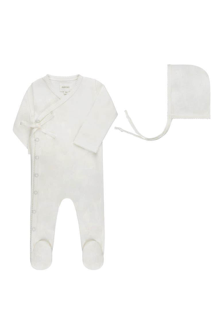 Aurora Classics Wrap Collection - Footie + Bonnet, Main, color, Ivory