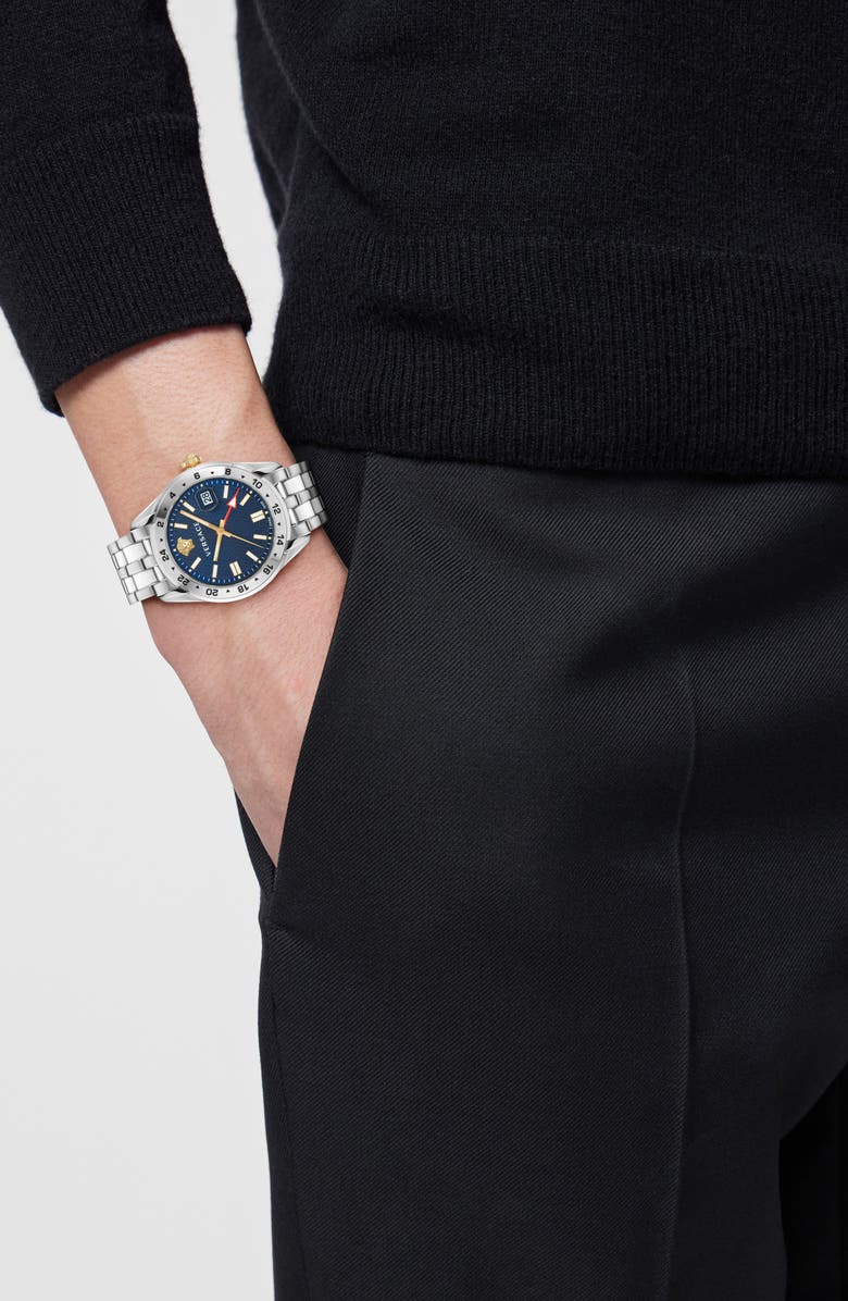 Versace Greca Time Bracelet Watch, 41mm, Alternate, color, 