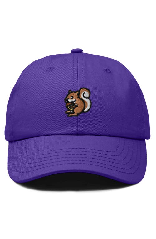 Dalix Squirrel Embroidered Outdoor Cap In Purple