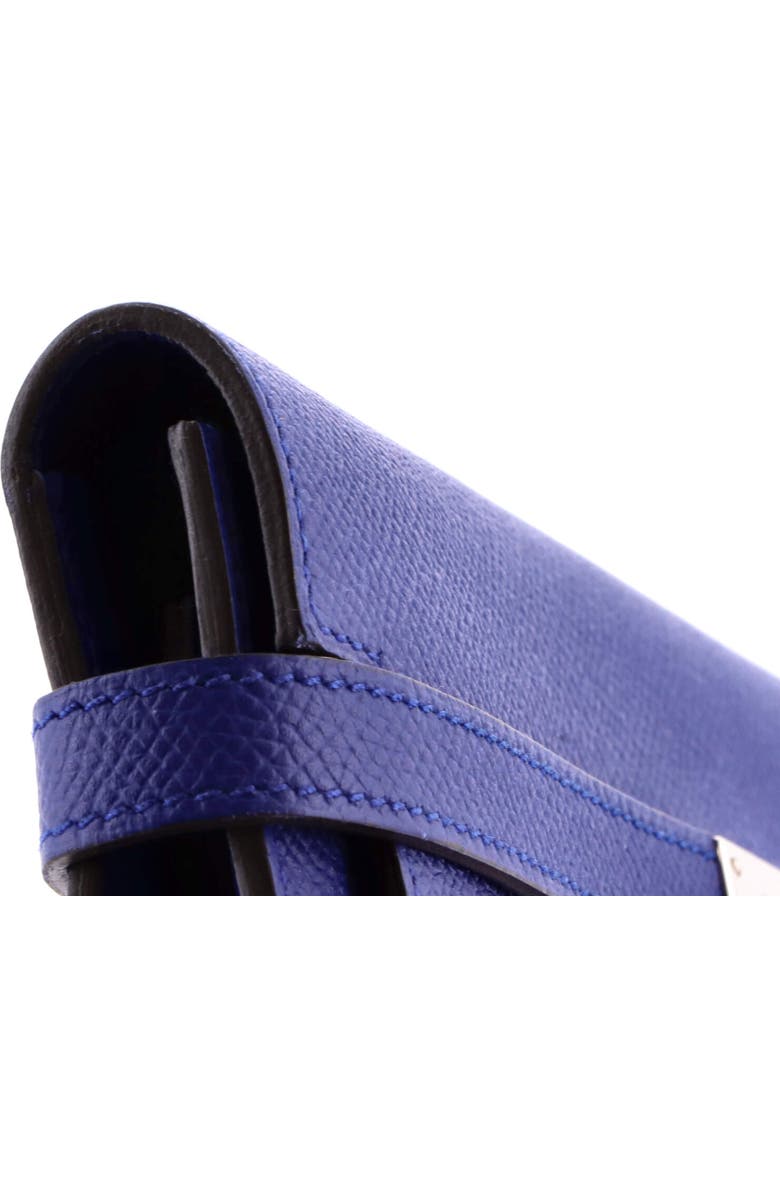 Pre-Owned Hermes Kelly Wallet Epsom Long, Alternate, color, Bleu Electrique