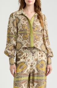 LOVE THE LABEL Joie Paisley Button-Front Shirt