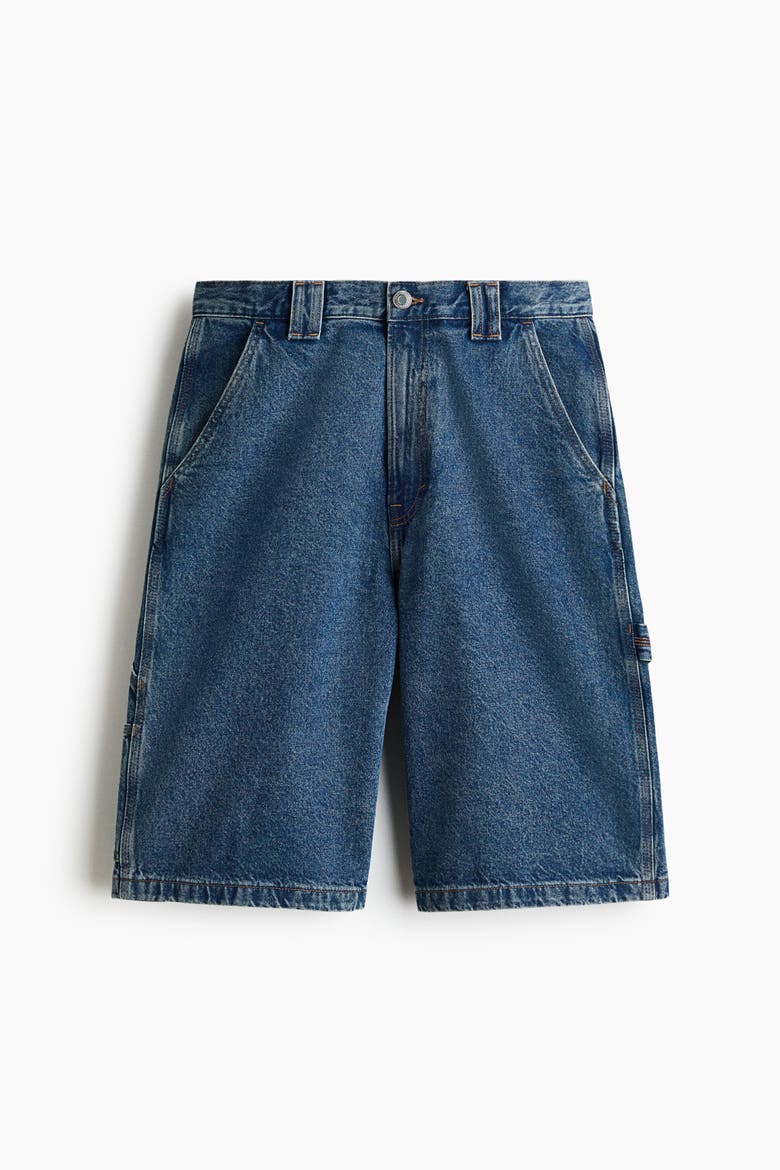 Oversized Fit Carpenter Shorts, Alternate, color, Denim blue