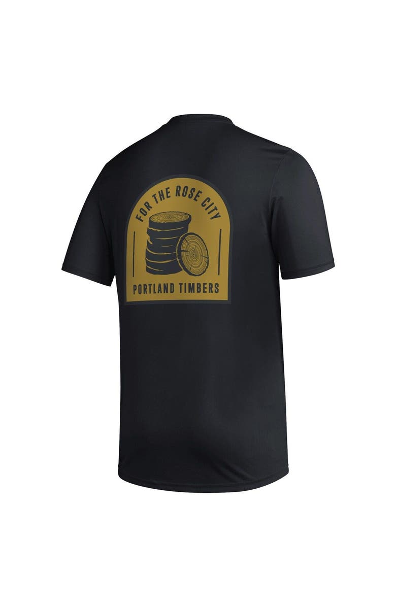 adidas Men's adidas Black Portland Timbers Team Jersey Hook AEROREADY T-Shirt, Alternate, color, Black