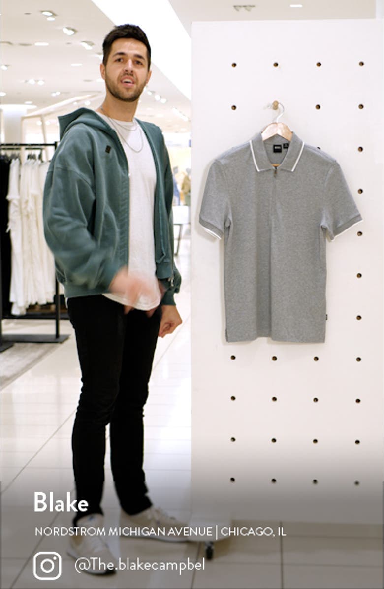 Polston Slim Fit Short Sleeve Zip Polo, sales video thumbnail