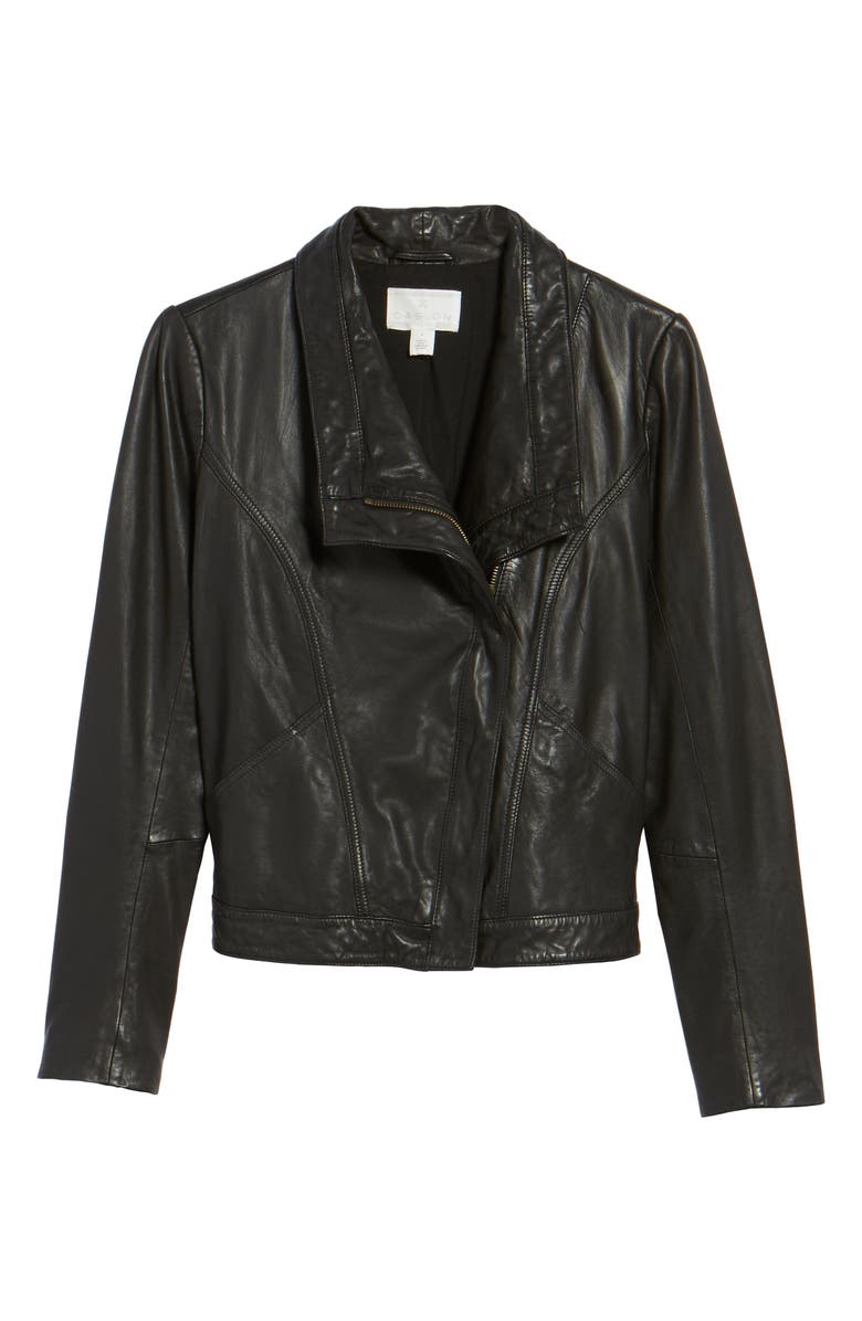 Caslon<sup>®</sup> Leather Jacket, Alternate, color,