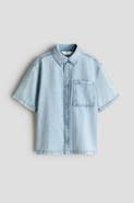 H&M Short-sleeved Denim Shirt