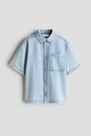 H&M Short-sleeved Denim Shirt