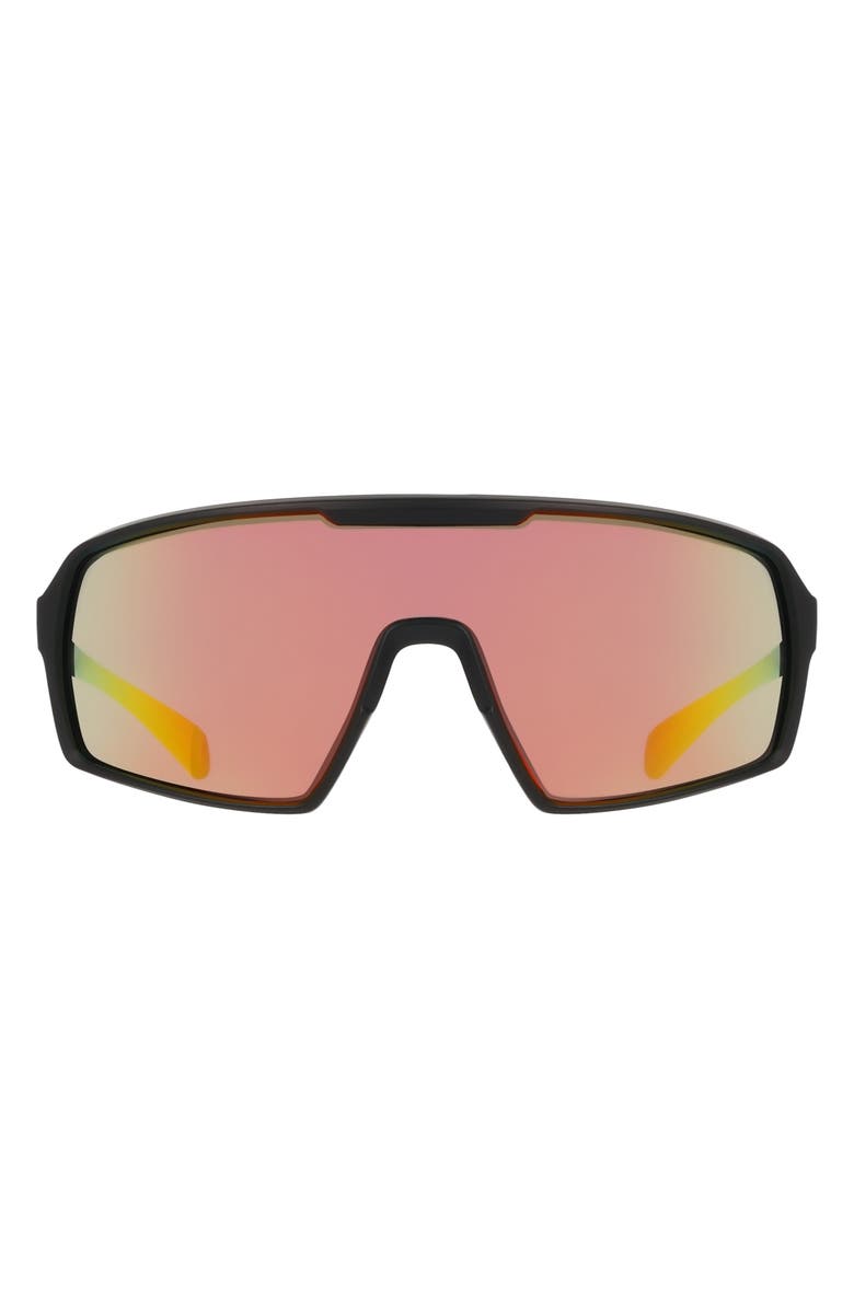 DRAGON 62mm Shield Sunglasses, Main, color, Matte Black/ Red Mirror
