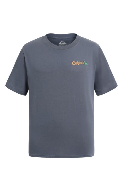 Quiksilver Kids' Quik Glare Cotton Graphic T-shirt In Blue
