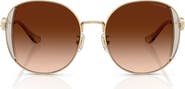 COACH 54mm Gradient Round Sunglasses