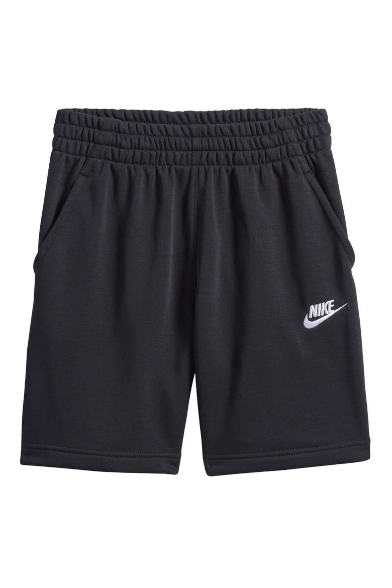 Kids' Club Fleece Shorts, Main, color, BLACK/ WHITE