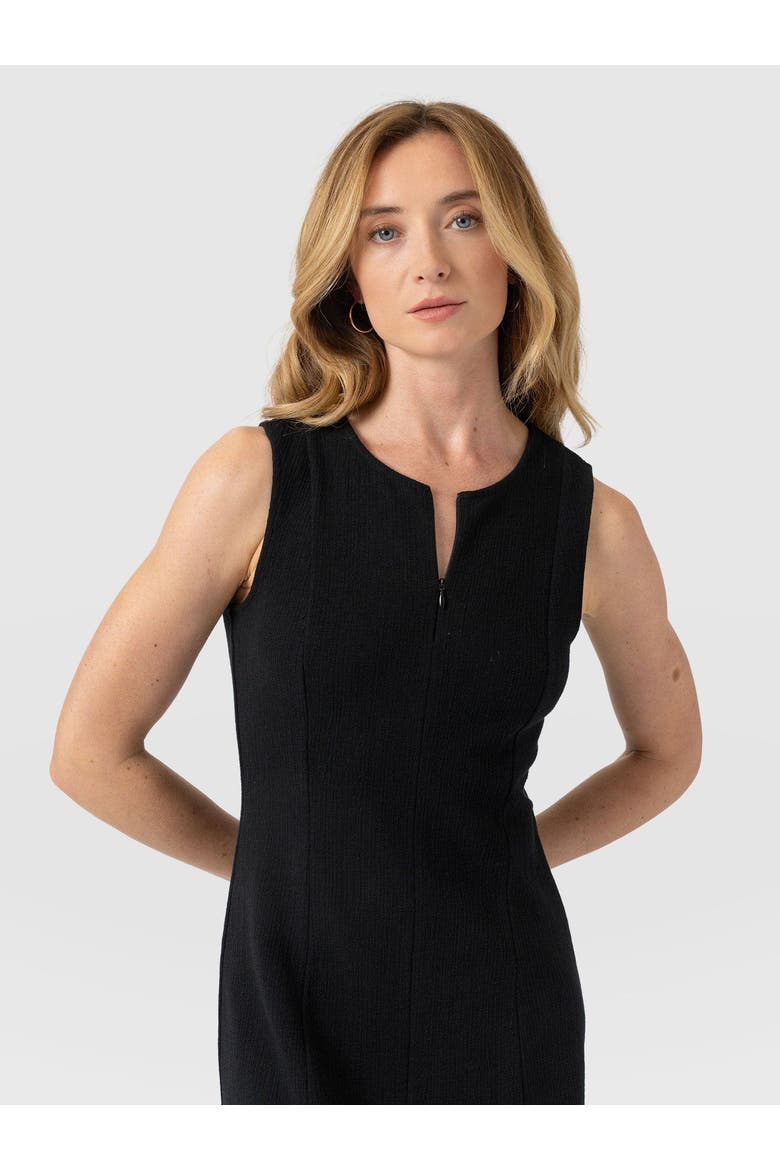 Orla Sleeveless Midi Dress, Alternate, color, Black Textured
