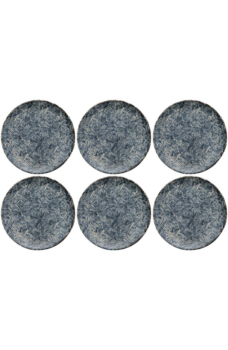 Danica Brands Set of 6 Arbor Element Appetizer Plate, Main, color, Blue
