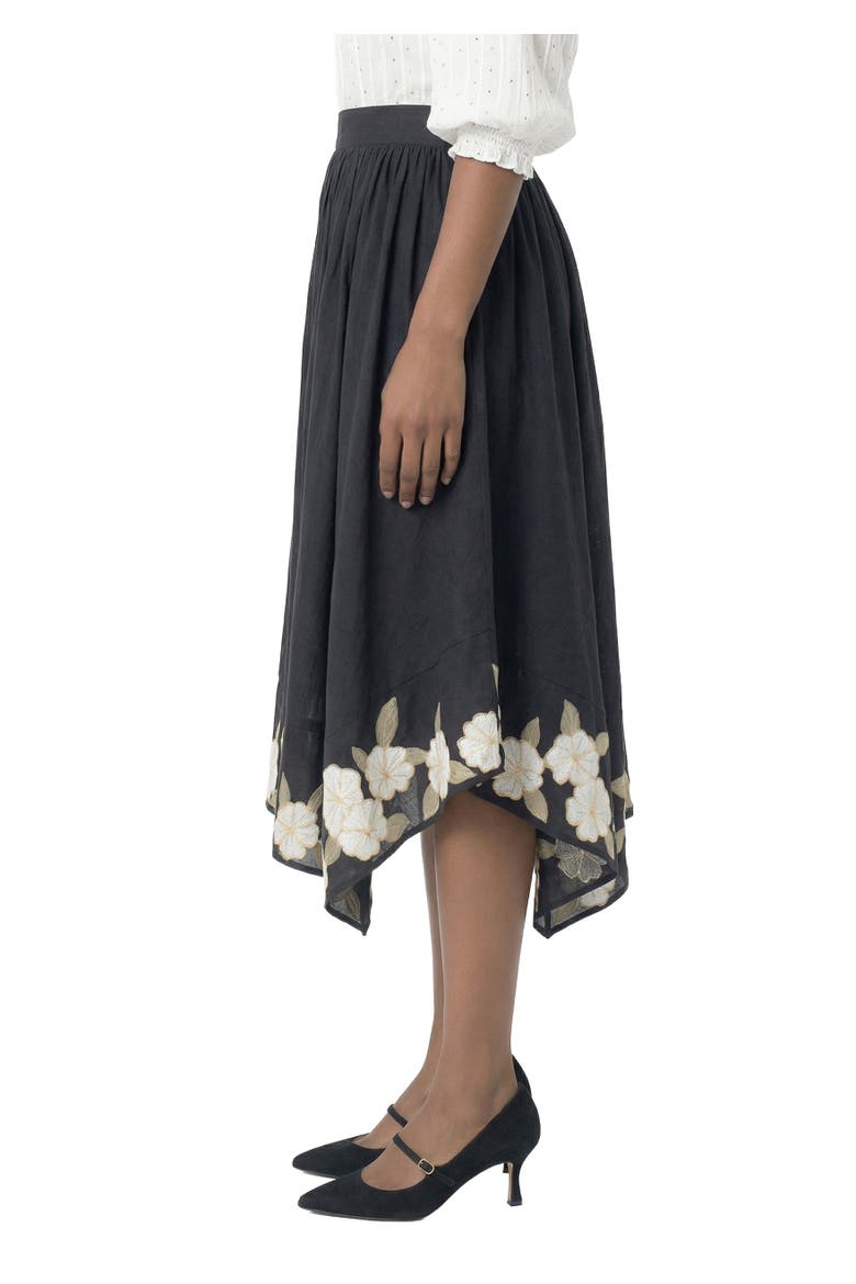 Gia Floral Skirt, Alternate, color, BLACK MULTI