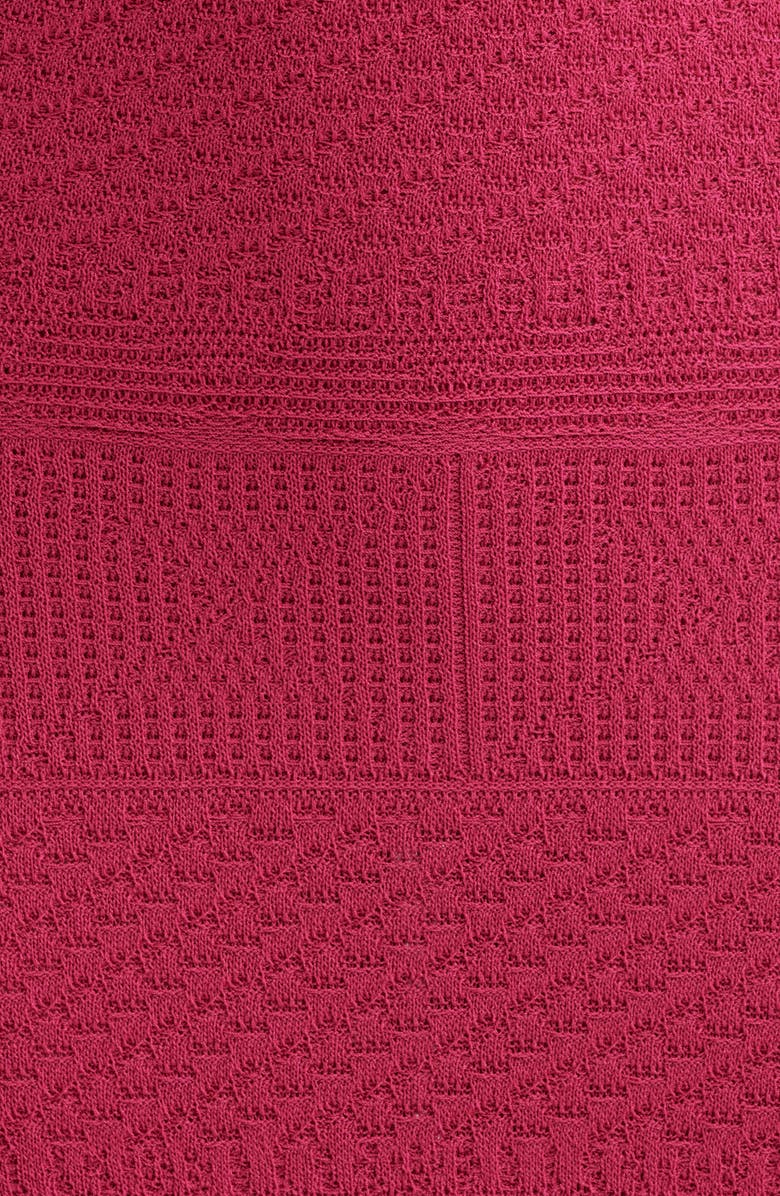 Elie Tahari The Josephine Lace Trim Knit Midi Dress, Alternate, color, 