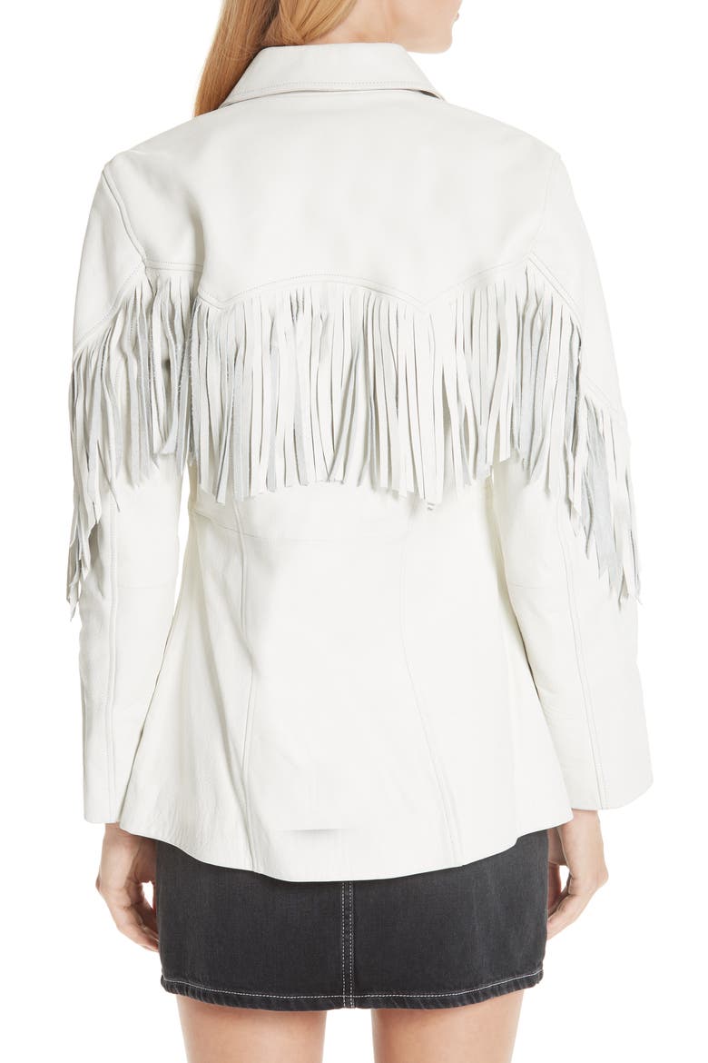 Leather Jacket, Alternate, color, EGRET