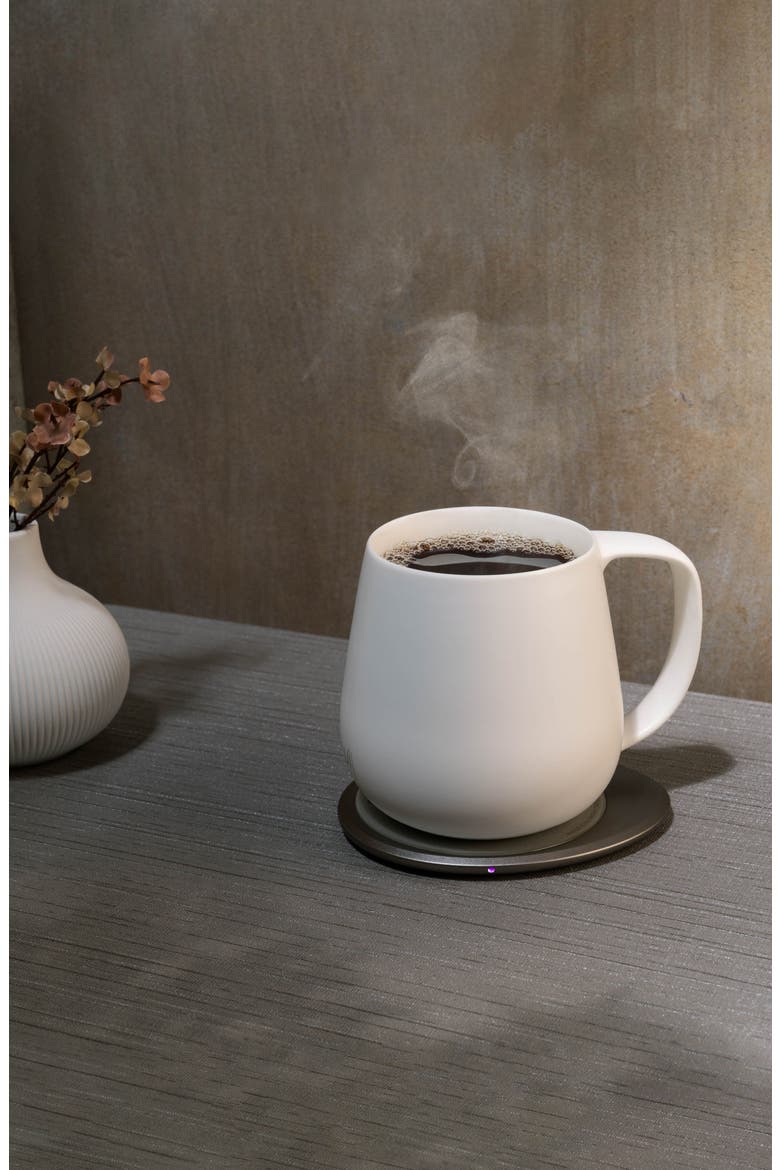 Ui+ Mug & Warmer Set, Alternate, color, JASMINE WHITE