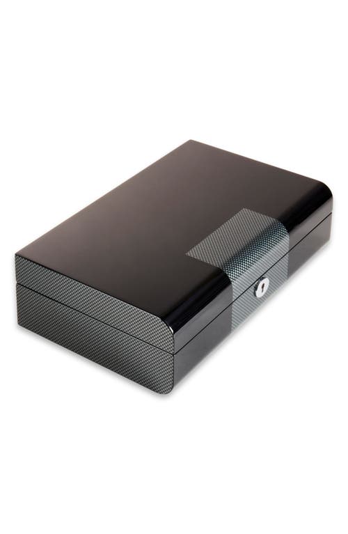 Bey-berk Ezra Wooden Watch Case In Black Multi