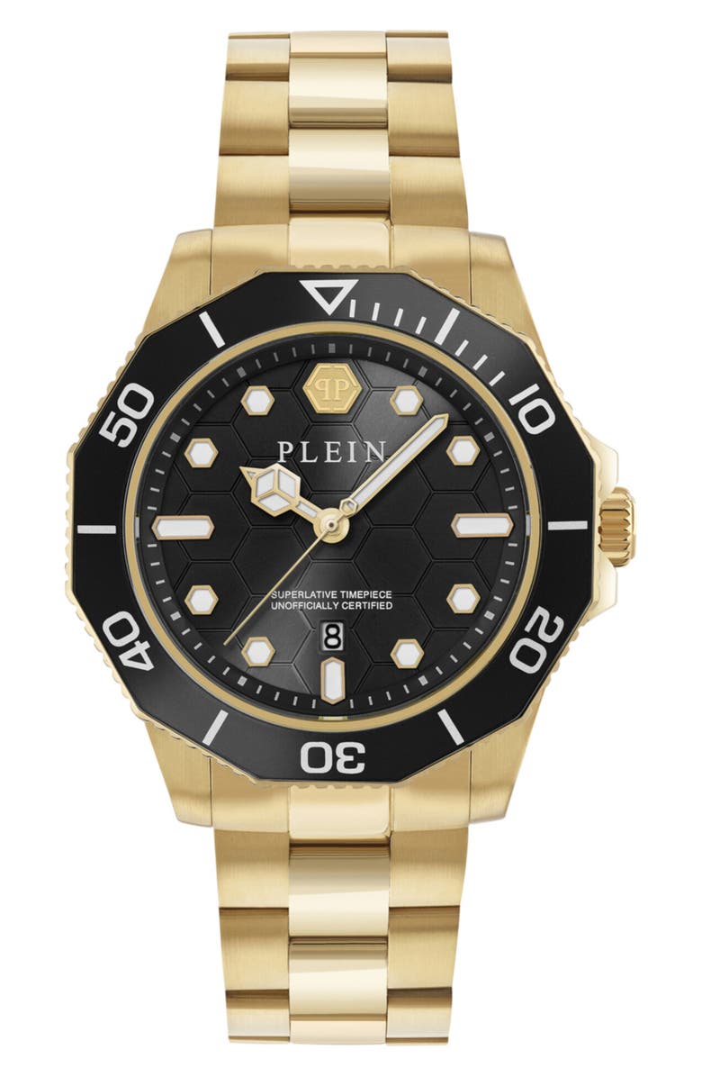 PHILIPP PLEIN Aquastorm Bracelet Watch, 44mm, Main, color, Ip Yellow Gold