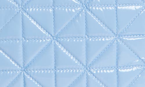 Veecollective Small Vee Quilted Recycled Nylon Tote In Cerulean Vinyl