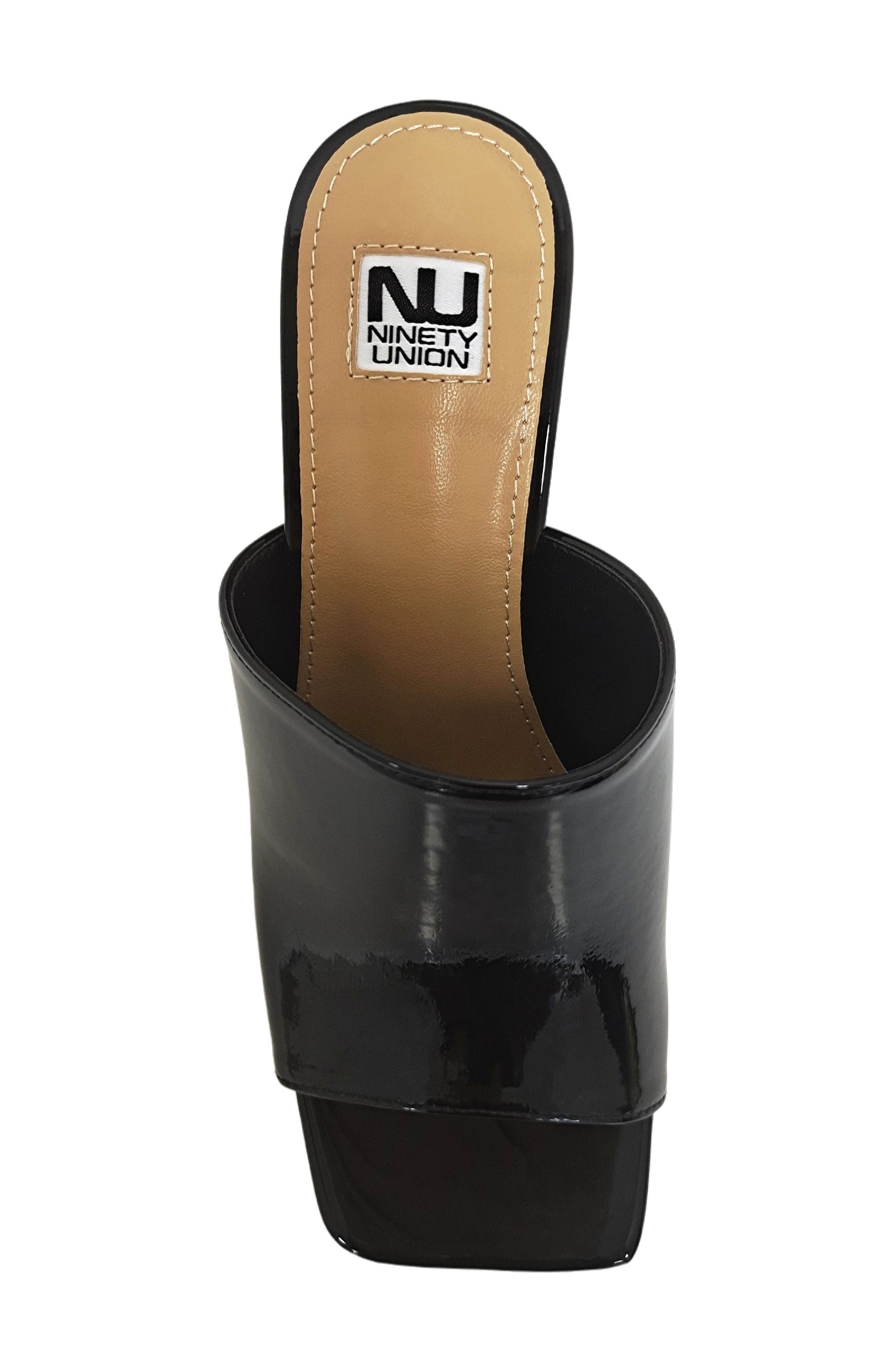 NINETY UNION Florence Square Toe Mule, Alternate, color, Black
