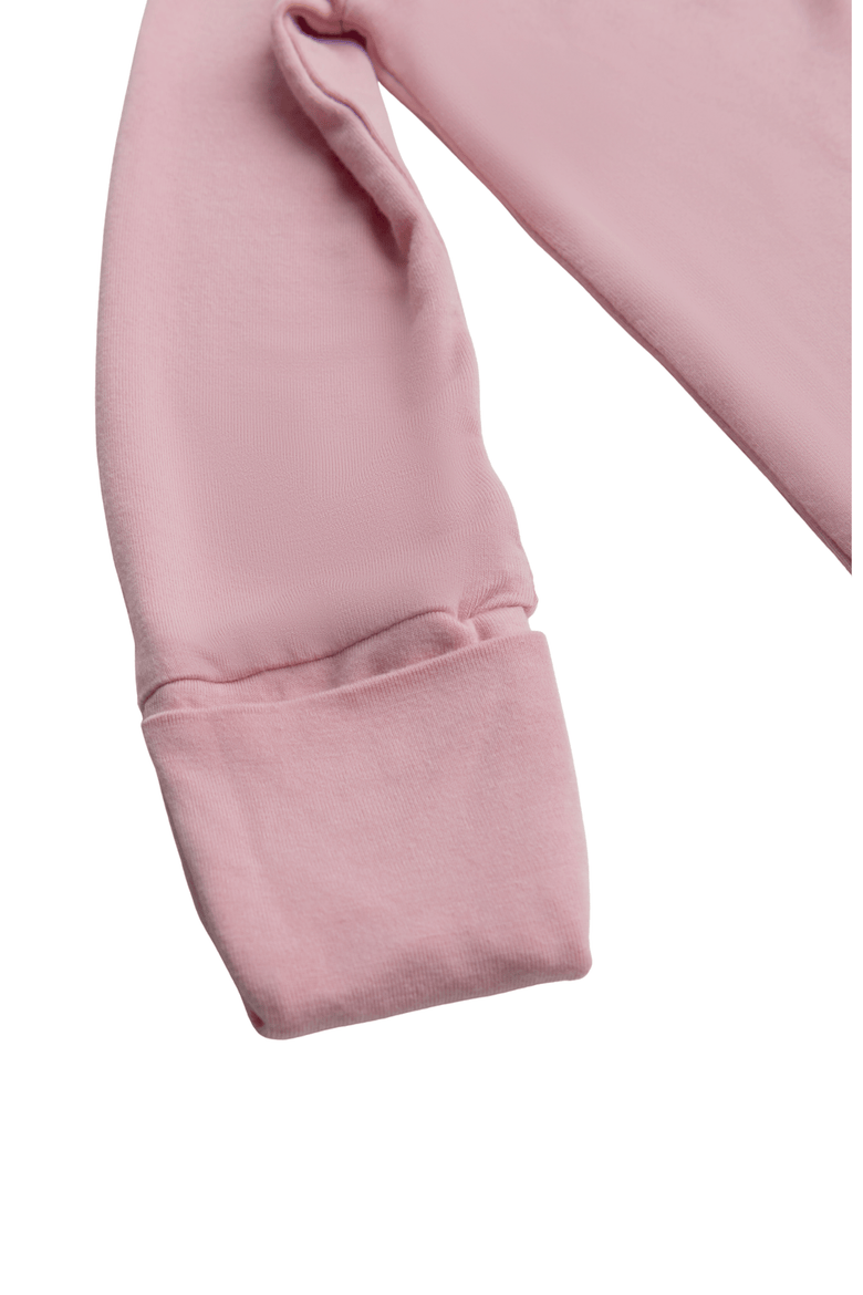 Zip Up Baby Pajamas, Alternate, color, Light Mauve