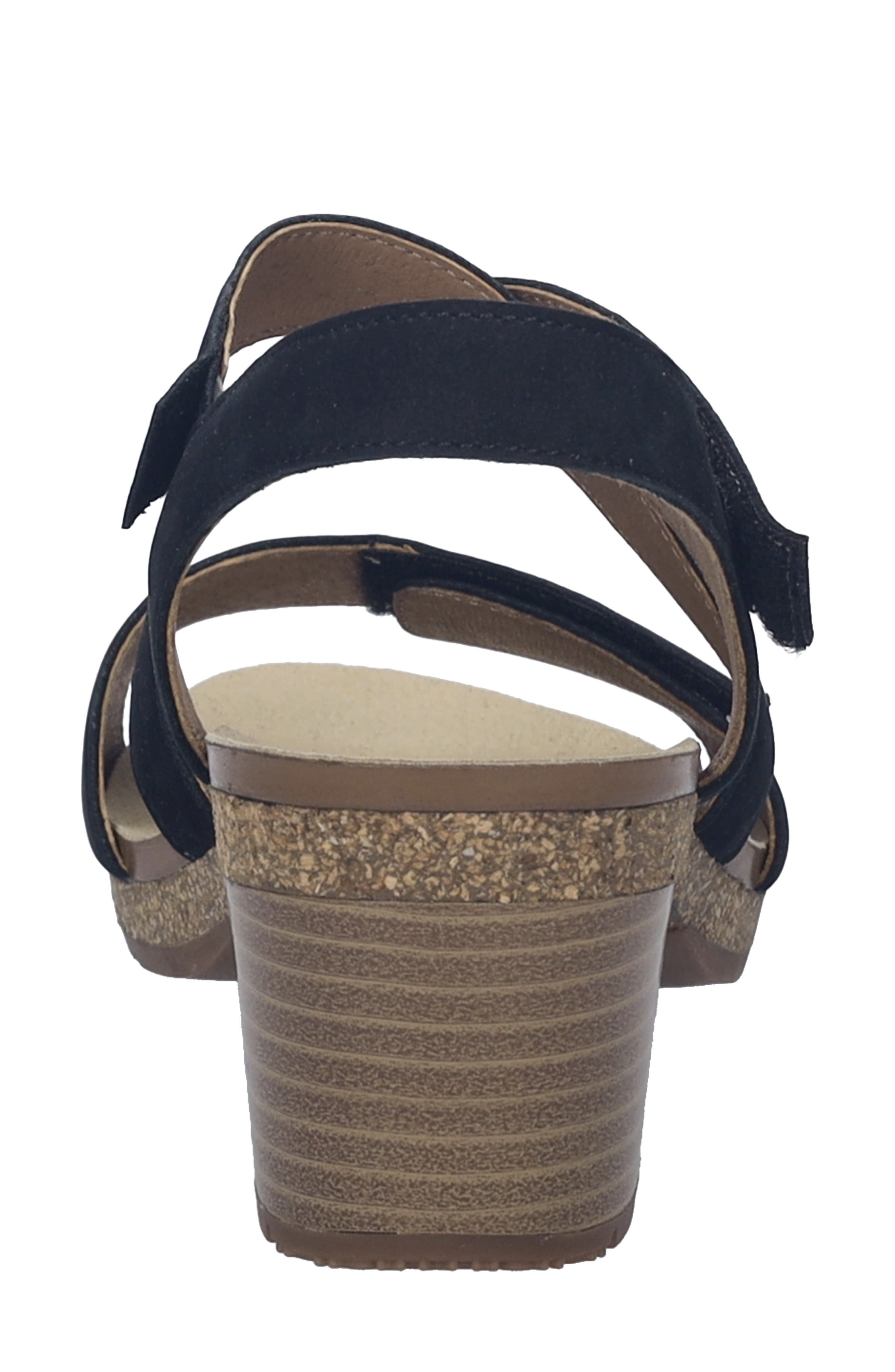 Josef Seibel Grace Ankle Strap Block Heel Sandal, Alternate, color, Black