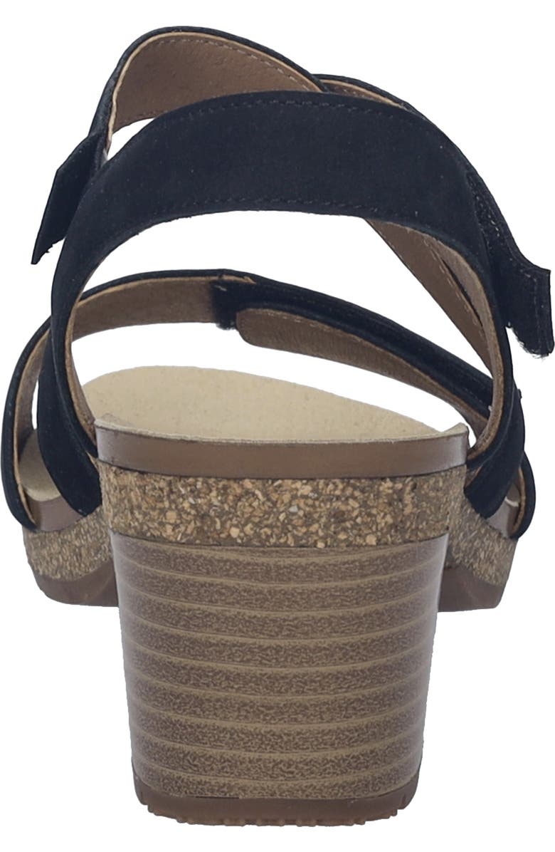 Josef Seibel Grace Ankle Strap Block Heel Sandal, Alternate, color, Black