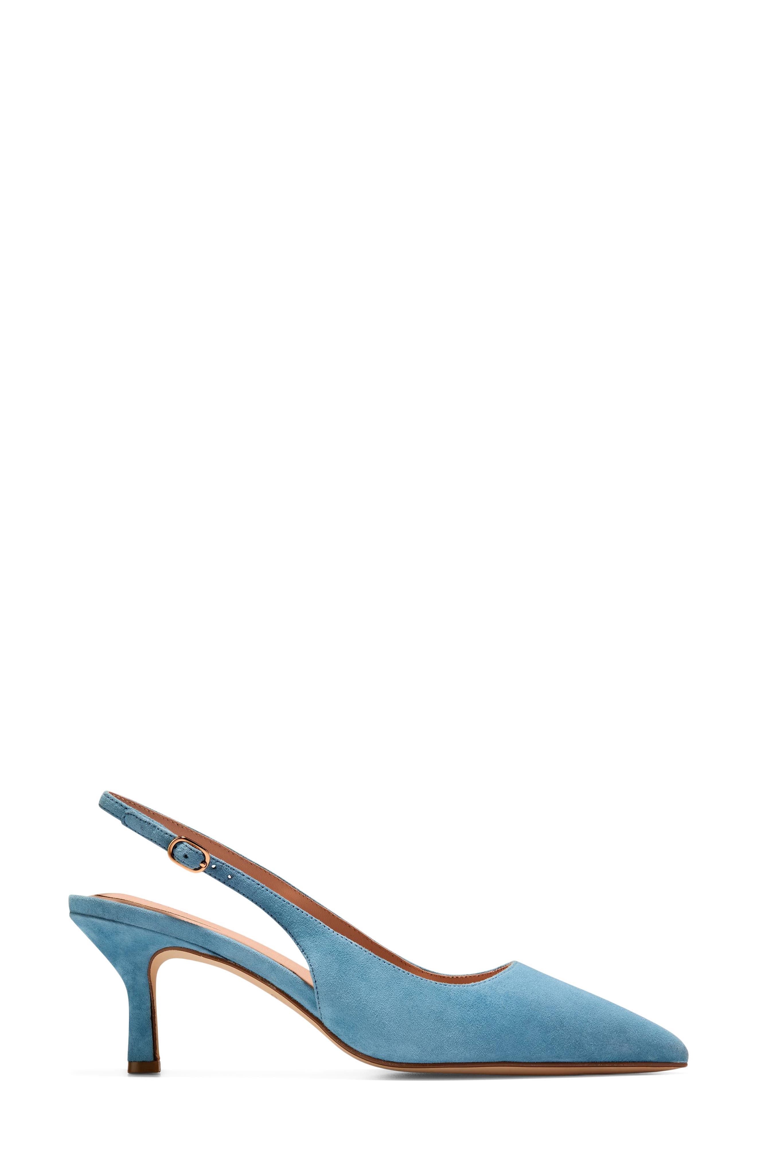Hansell Slingback Pointed Toe Pump, Alternate, color, PROVINCIAL BLUE SUEDE