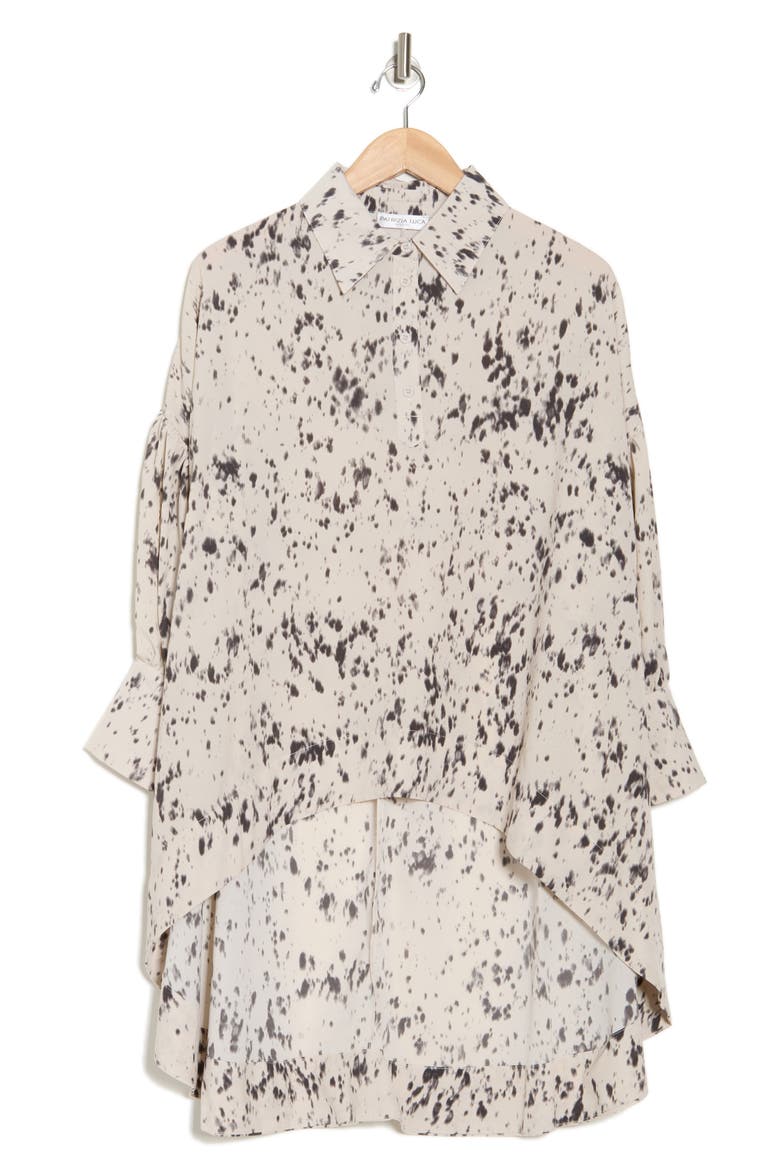 Oversize Print Shirt, Alternate, color, OFF WHITE