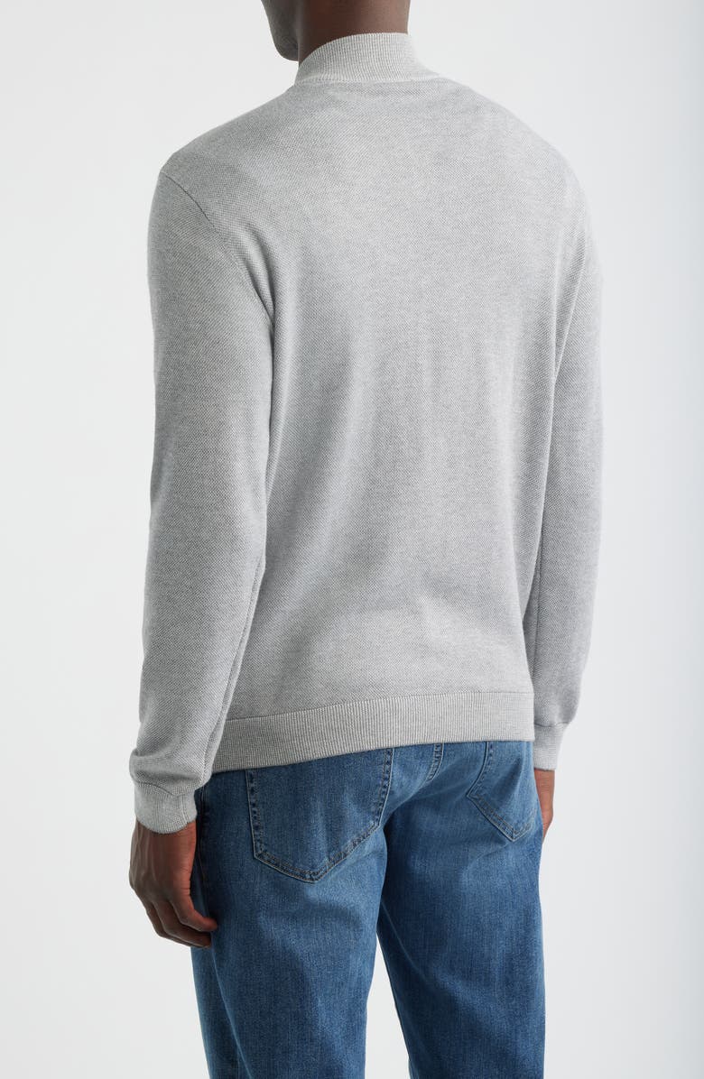 Peter Millar Coolspun Lite Quarter Zip Sweater, Alternate, color, Gale Grey