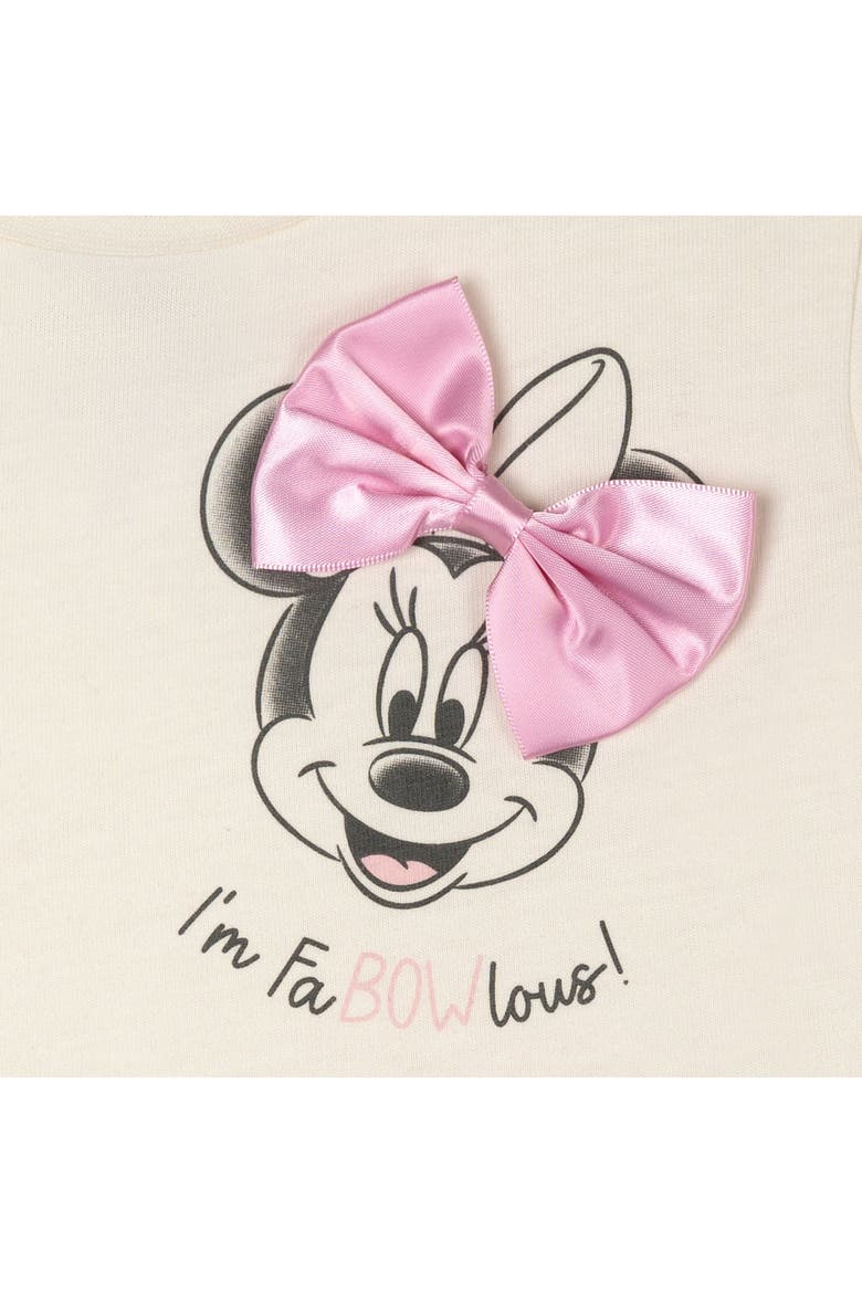 Minnie Mouse 2-Piece T-Shirt and French Terry Shorts Set, Alternate, color, Ivory Pink Minnie