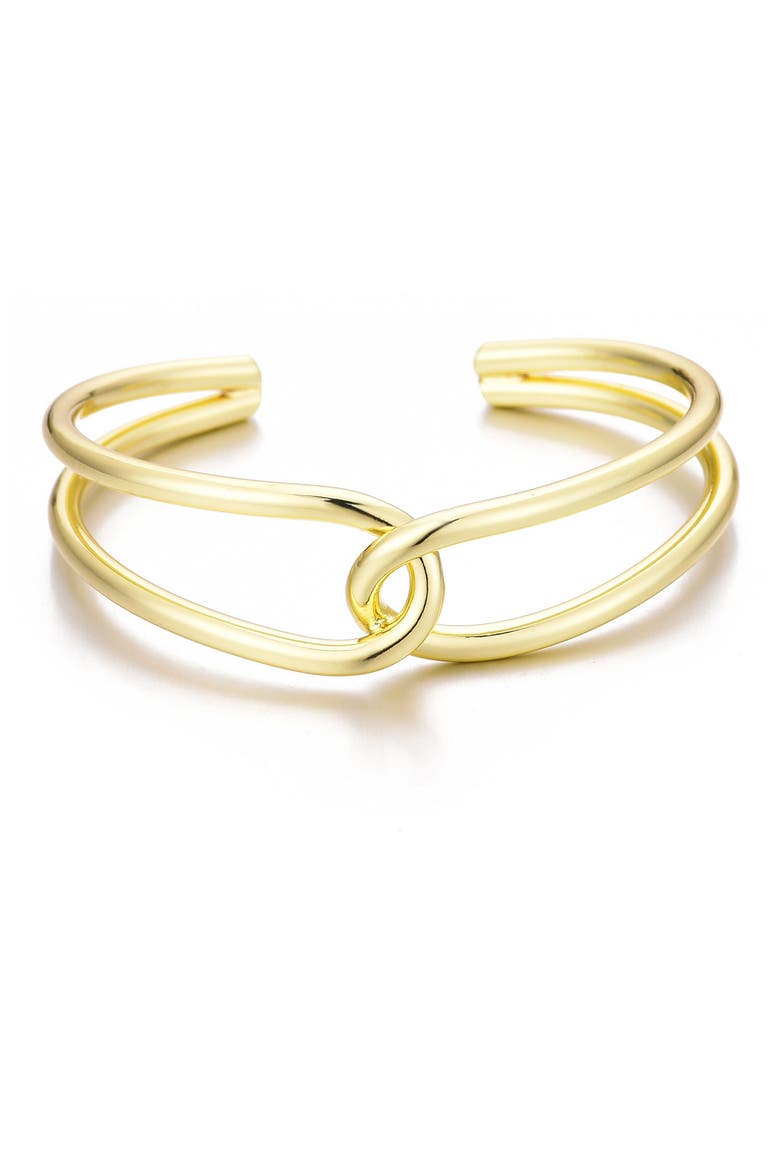 Overlapping Cuff Bracelet, Main, color, GOLD