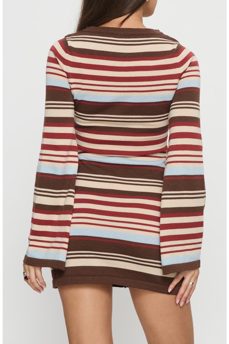 Norelai Stripe Long Sleeve Knit Minidress, Alternate, color, MULTI STRIPE