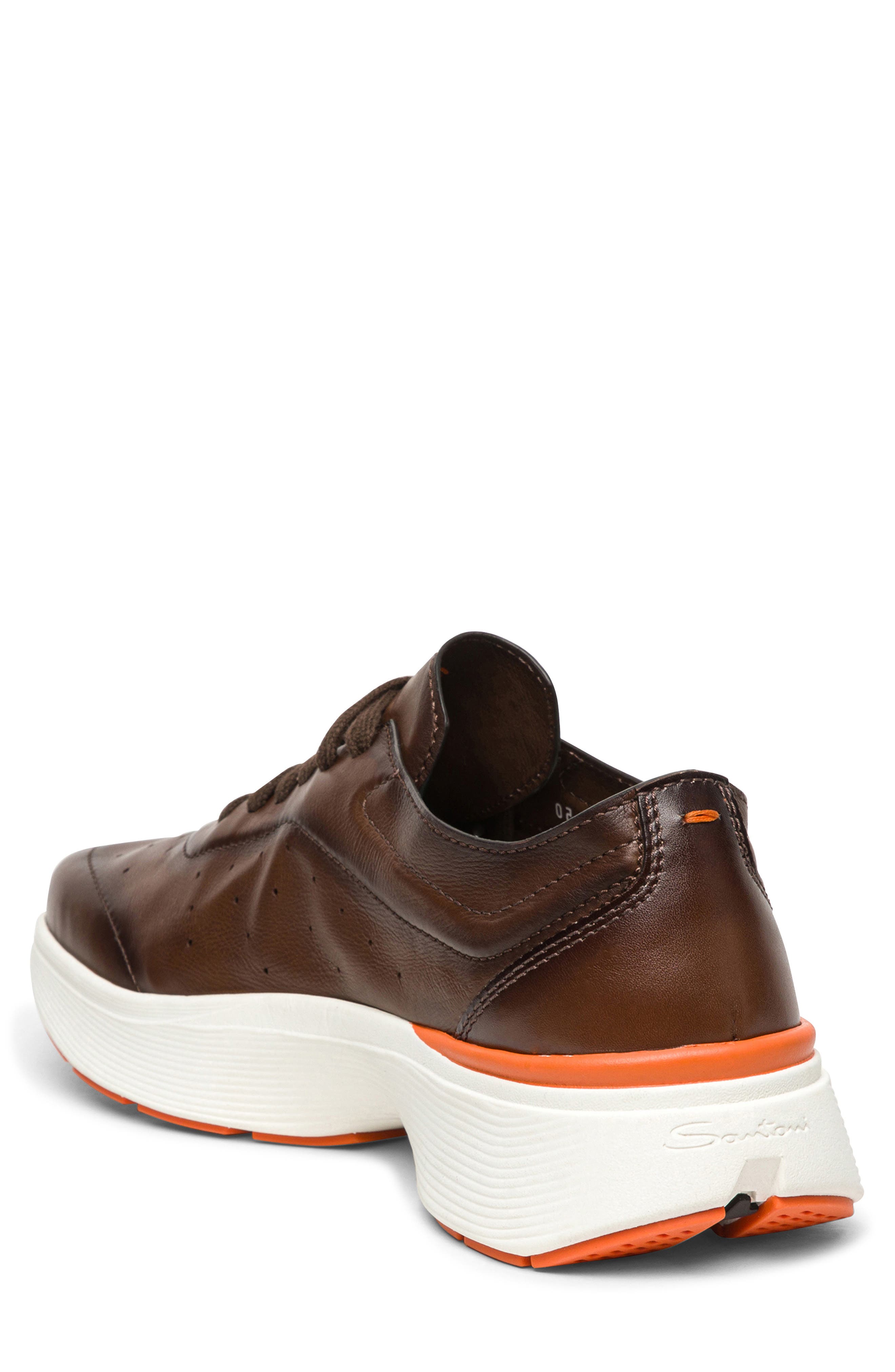 Santoni Bounce Sneaker, Alternate, color, Brown