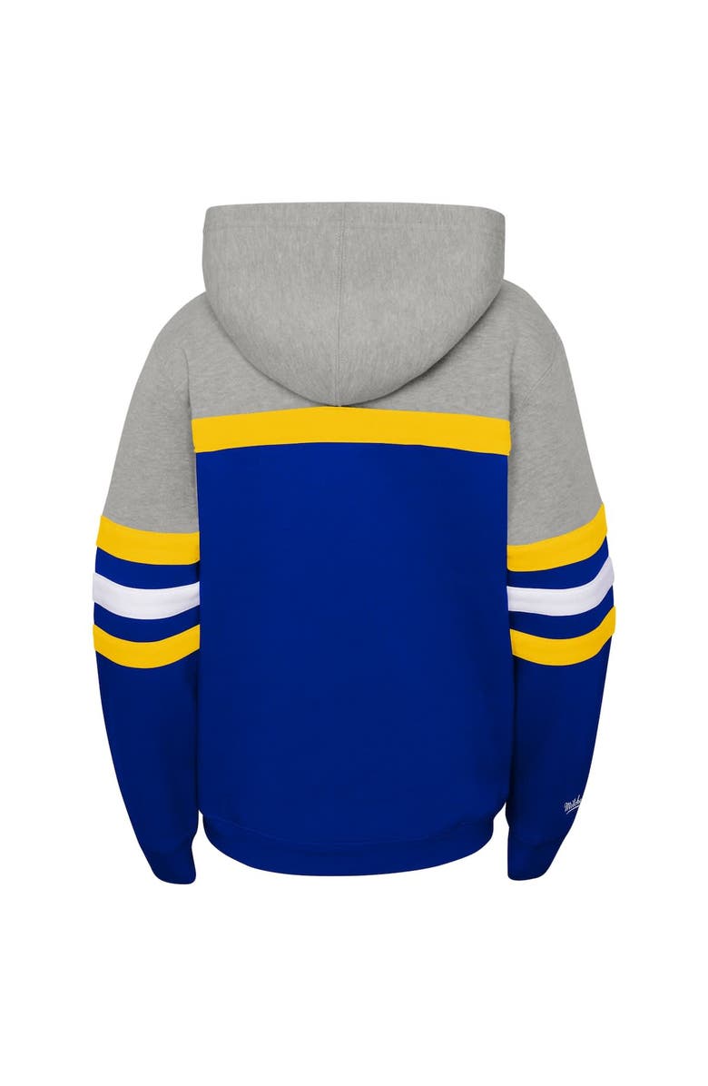 Mitchell & Ness Youth Mitchell & Ness Royal/Heather Gray Denver Nuggets Hardwood Classics Head Coach Pullover Hoodie, Alternate, color, Royal