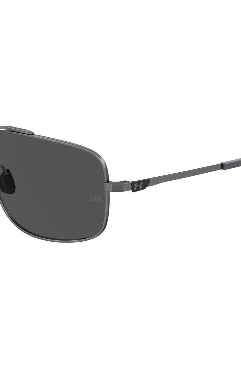 Under Armour 59mm Polarized Aviator Sunglasses, Alternate, color, Dk Ruthen
