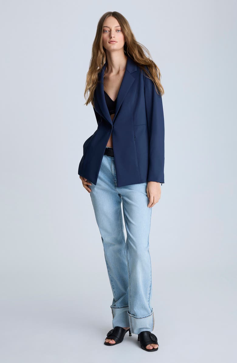 Kenneth Cole Athletic Stretch One-Button Blazer, Alternate, color, Dark Navy