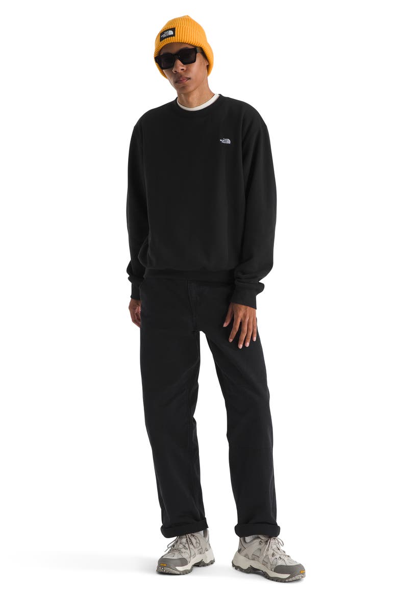 Essential Crewneck Sweatshirt, Alternate, color, TNF BLACK