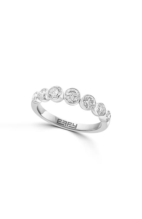 Sterling Silver Lab Grown Diamond Band Ring