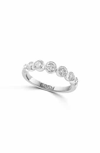 Sterling Silver Lab Grown Diamond Band Ring