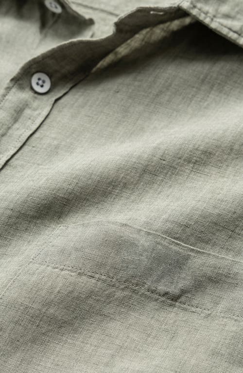 Rodd & Gunn Coromandel Button-up Linen Shirt In Sage Grey