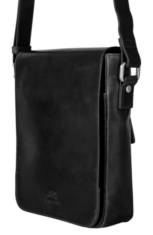 Mancini Slim Crossbody Bag In Black